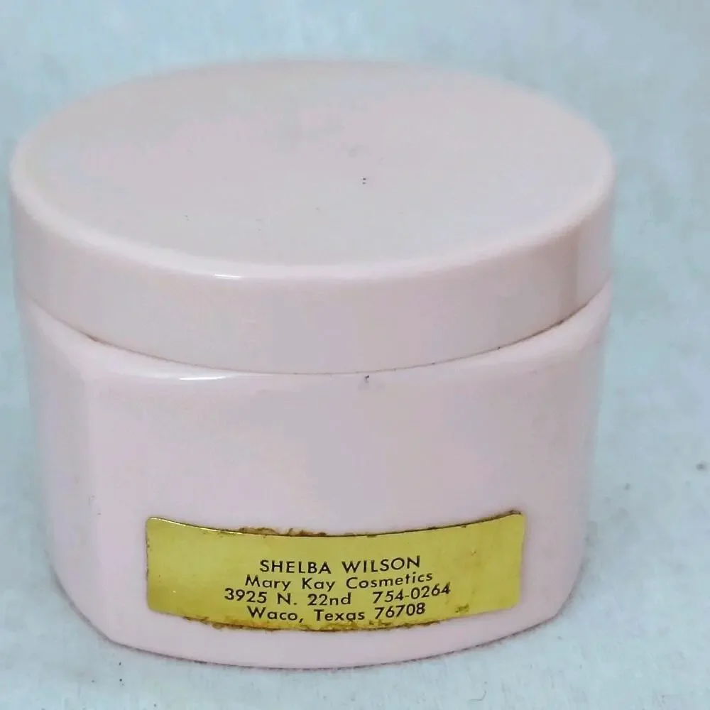 Vintage MARY KAY Cosmetics Night Cream 4 oz. Pink Jar Collect Old Stock 75% full